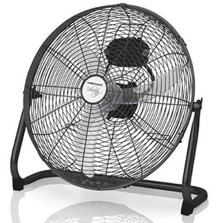 Mellerware Steel Black Hi Velocity 40cm 3 Speed Floor Fan