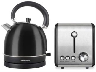 Mellerware Stainless Steel Black Toaster And