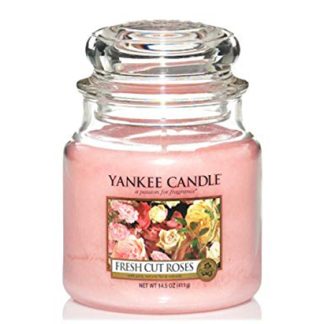 Yankee Candle Fresh Cut Roses Medium Jar Retail Box No