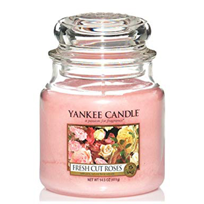 Yankee Candle Fresh Cut Roses Medium Jar Retail Box No