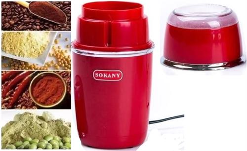 Sokany Red Stainless Steel 150w 50g Coffee Grinder Retail