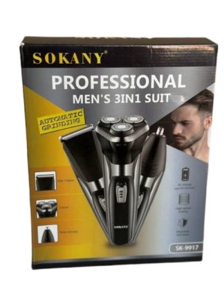 SOKANY PRO 3IN1 MENS SHAVER W/3HD