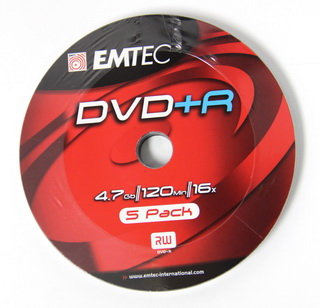Emtec DVD+R 16X Speed 5pk Non-Printable