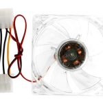 UniQue 80mm Clear Case Fan With Blue LED