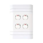 Lesco Flush Cover with 4 Lever 1 Way Switch