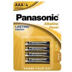 Panasonic Alkaline Power AAA Batteries 4 Pack