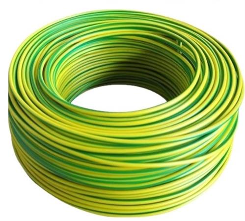 Solarix Insulated 6mm² Yellow And Green Earth Wire 100 Metre Roll