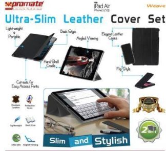 Promate Weave Ultra-Slim Leather Cover