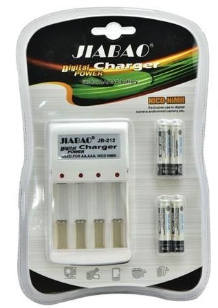 Jiabao JB212 Battery Charger with 4 Pieces 350mAh AAA
