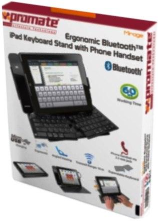 Promate Mirage iPad Ergonomic Bluetooth™ Keyboard Stand