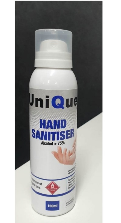 Casey UniQue 150ml Hand Sanitiser Spray Retail Box No