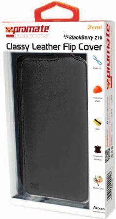 Promate Zemi BlackBerry Z10 Classy Leather Flip Cover