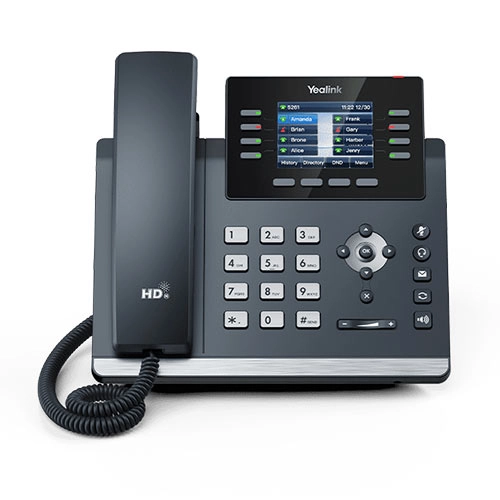 Yealink SIP-T44W Advanced Gigabit Desktop IP Phone, with built-in Wi-Fi, Bluetooth and Dual USB ports, Excludes PSU