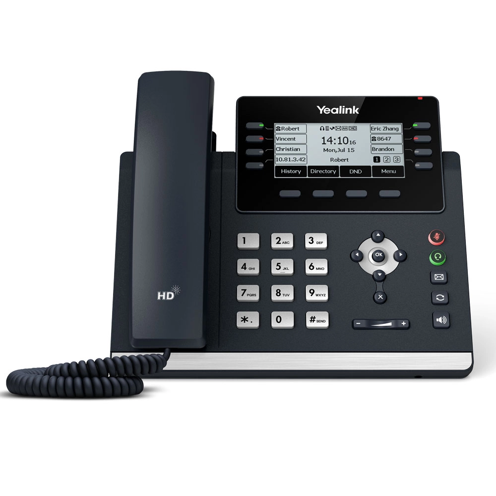 Yealink SIP-T43U Advanced Gigabit IP Phone with Dual USB Ports, excludes PSU