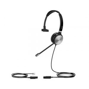 Yealink UH36 Mono USB-A Headset with leatherette ear cushions and in-line call control, USB and 3.5mm connection, MS Teams certified