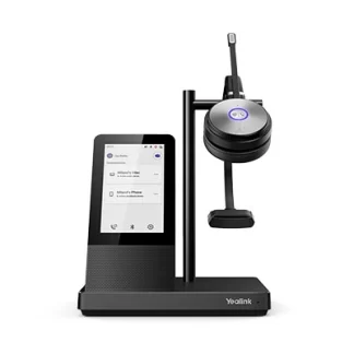 Yealink WH66 DECT Wireless On-Ear Mono Headset with Touch Screen Base Station, MS Teams Certified