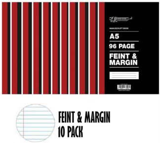 Freedom A5 1 Quire Manuscript Book 96 page Feint and Margin
