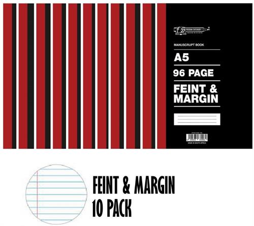 Freedom A5 1 Quire Manuscript Book 96 page Feint and Margin