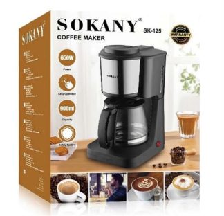 Sokany Black And Silver 900ml Coffee Maker