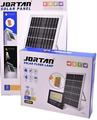 Solarix Jortam 400w Glass Solar Flood Lamp with Solar Panel